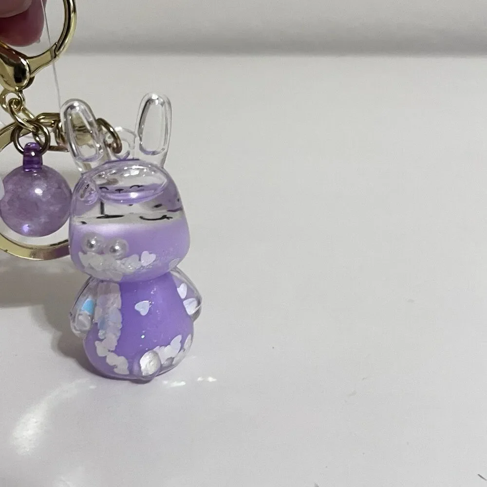 BC MINI Lucky Charms Purple Bunny Rabbit Floaty Keychain Charm Clip